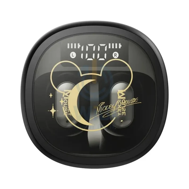 سماعة رأس لاسلكية ديزني QS-HWT02 بتقنية بلوتوث - ميكي أسود