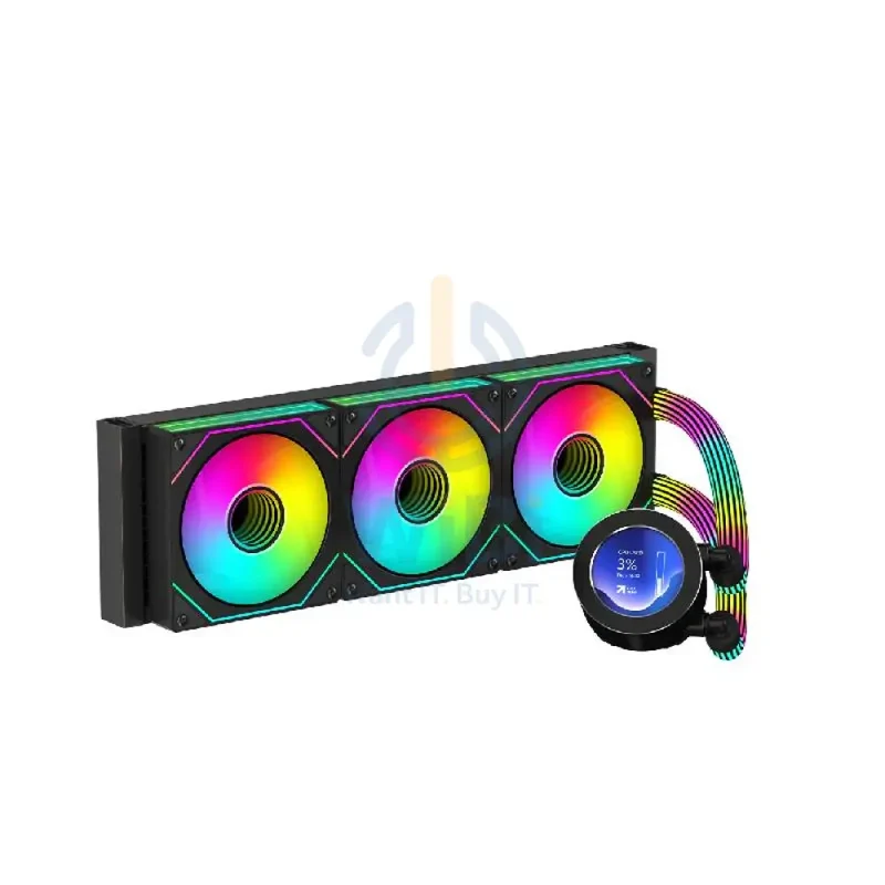 GameOn KRAKEN N360 360mm LCD Display Liquid CPU Cooler With ARGB Tube - Black