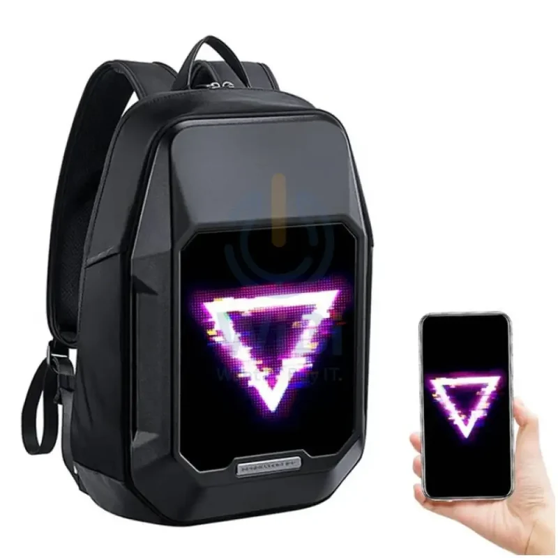 Divoom CyberBag Customizable Pixel LED Animation Display Backpack - Black
