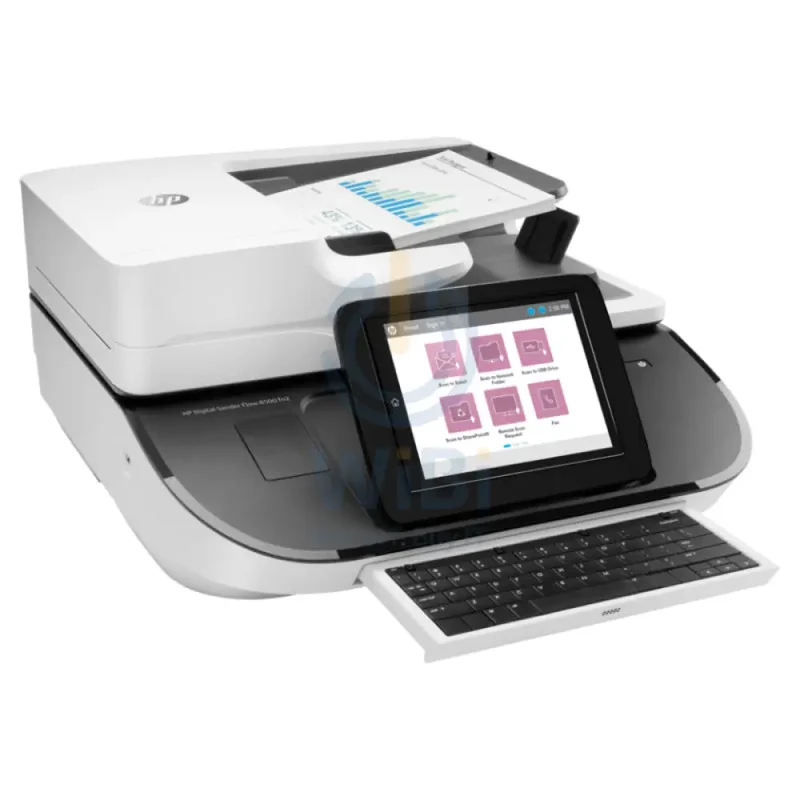 محطة عمل لالتقاط المستندات إتش بي ديجيتال سندر فلو 8500 fn2، 600dpi، A4، USB، LAN، ماسح ضوئي