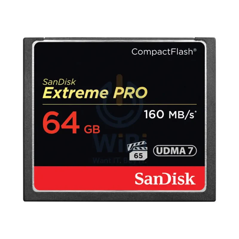 SanDisk Extreme Pro CompactFlash Memory Card - 64GB / Up to 160MB/s