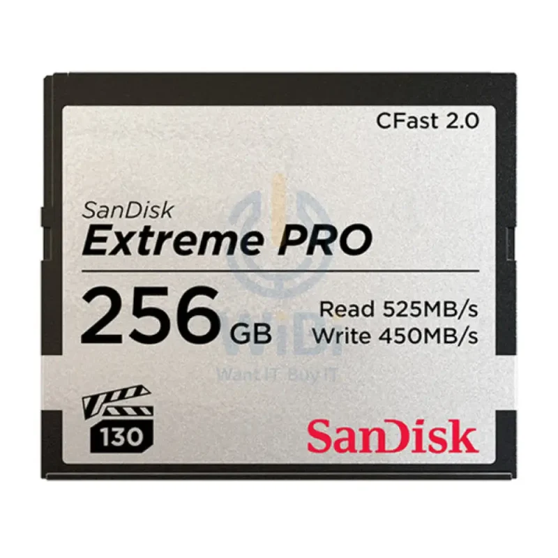 SanDisk Extreme PRO CFast 2.0 Memory Card - 256GB / Up to 525MB/s