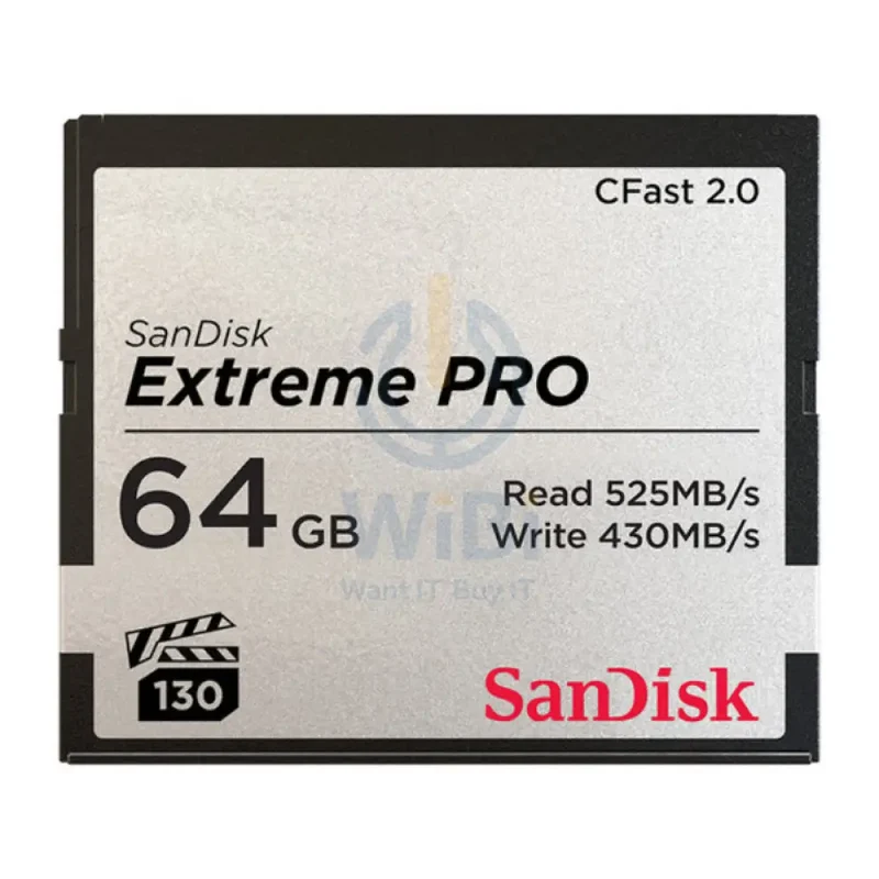 SanDisk Extreme PRO CFast 2.0 Memory Card - 64GB / Up to 525MB/s