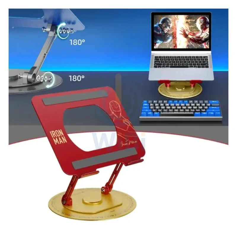 حامل لابتوب دوار ديزني QS-20 - آيرون مان أحمر