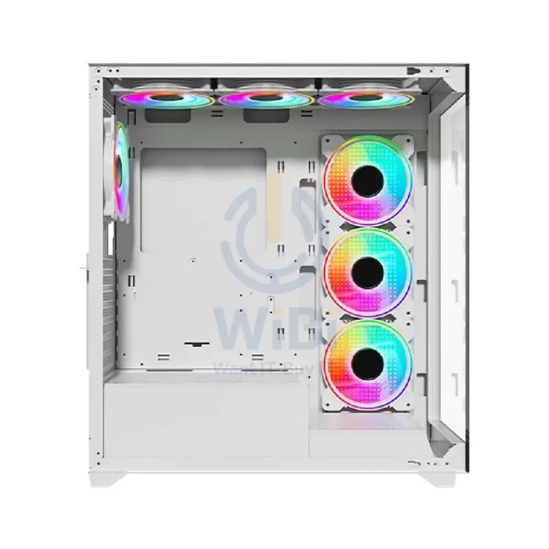 Twisted Minds Quantum Glass Mid Tower Gaming Case - White