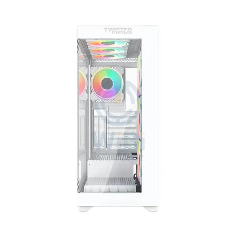 Twisted Minds Quantum Glass Mid Tower Gaming Case - White