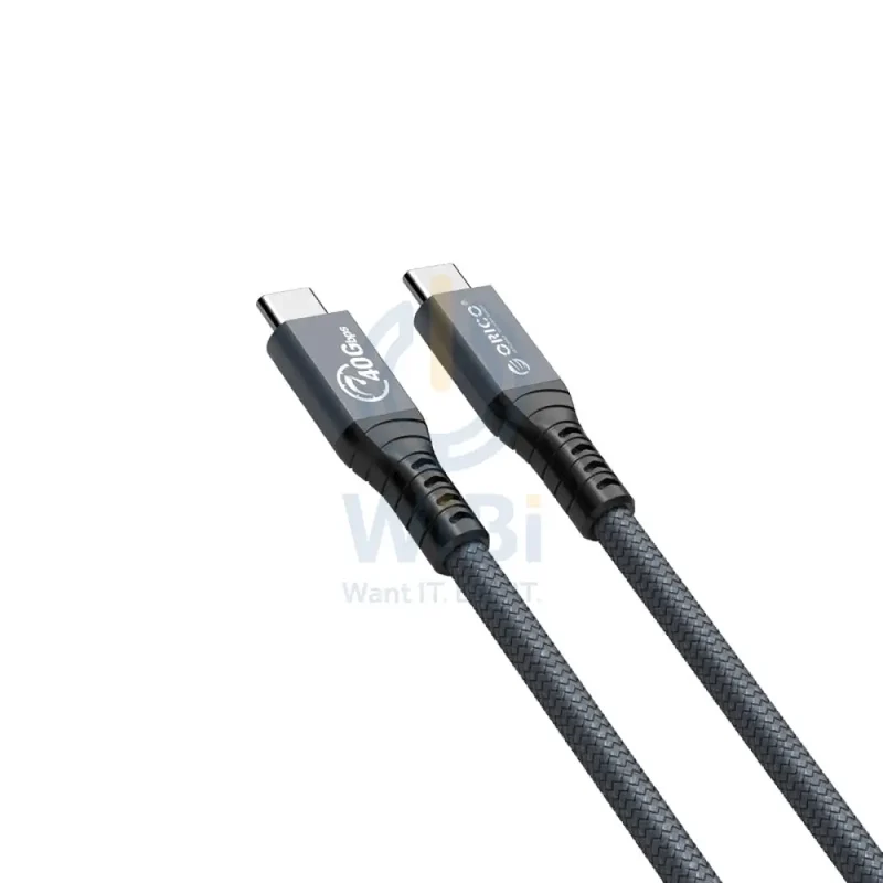 كابل بيانات أوريكو ثندربولت 4، 2 متر، Type-C، رمادي
