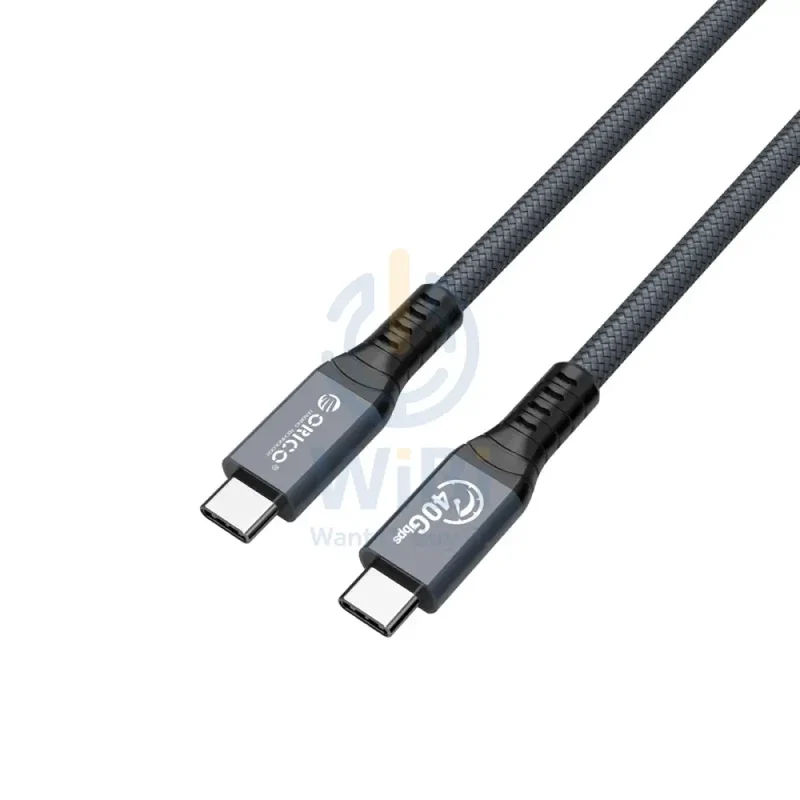 كابل بيانات أوريكو ثندربولت 4، 2 متر، Type-C، رمادي