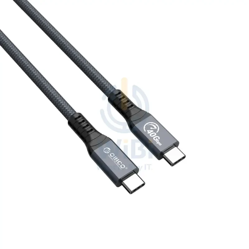 كابل بيانات أوريكو ثندربولت 4، 2 متر، Type-C، رمادي