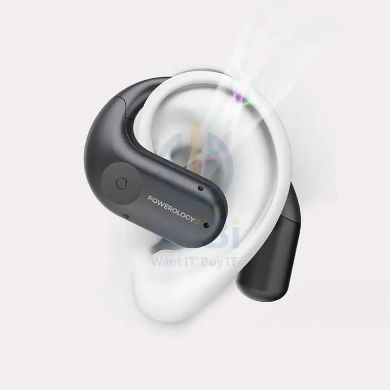 Powerology TWS Earbuds and Charging Case with Display - 60mAh / Type-C - Black