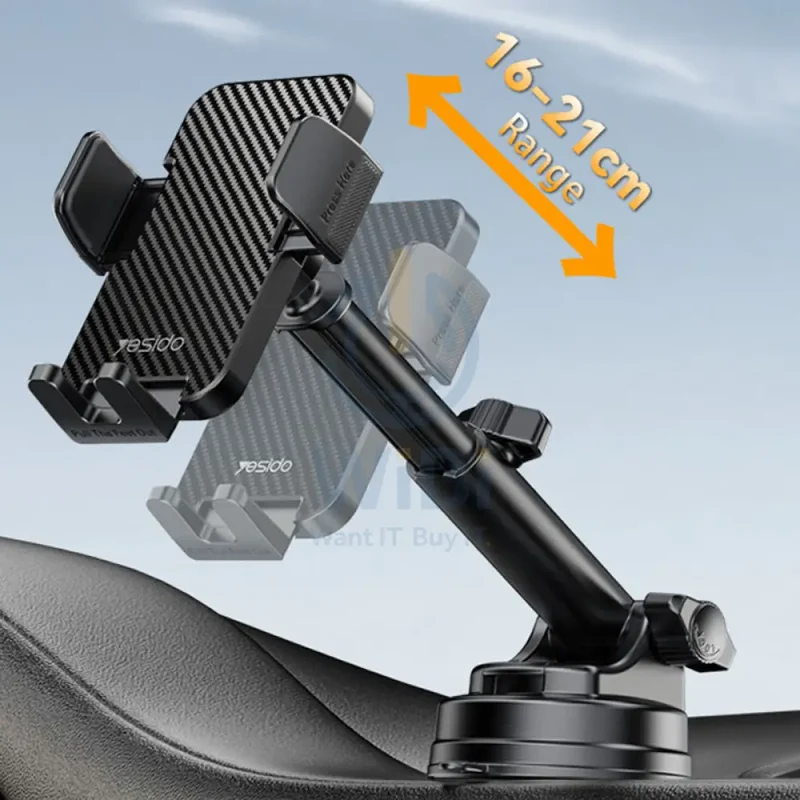 Yesido C173 Dashboard Spring Clip Holder - Black