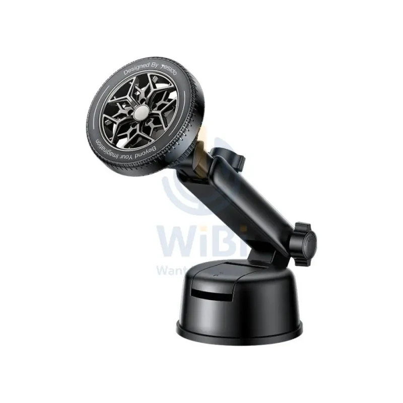 Yesido C266 Round Magesafe 360 Degree Rotation Magnetic Holder - Black