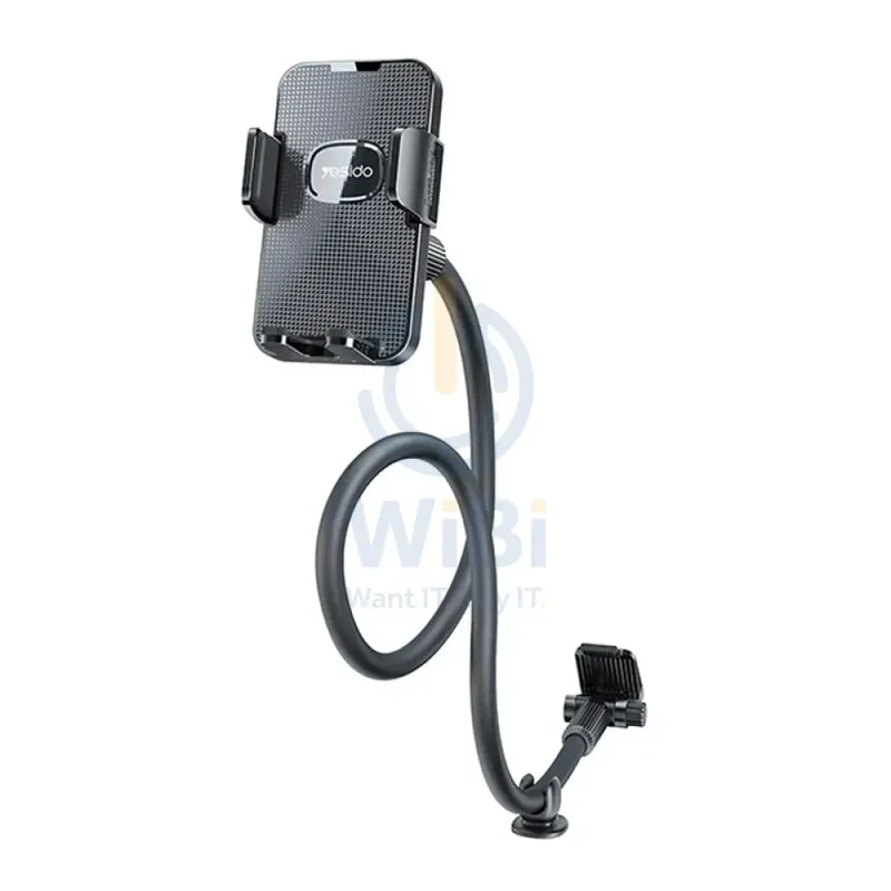 Yesido C137 360 Arm Truck Car Adjustable Spring Clip Phone Holder - Black