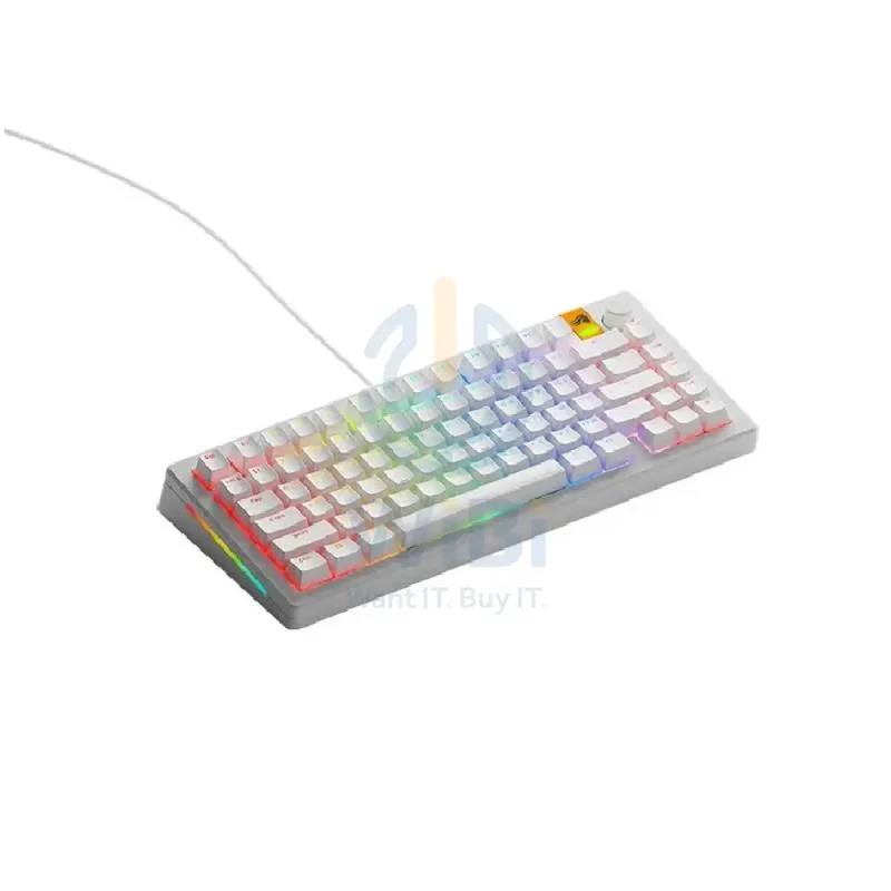 Glorious GMMK 3 HE Wired Mechanical Gaming Keyboard - 75% / Pre-Built / White / Arabic