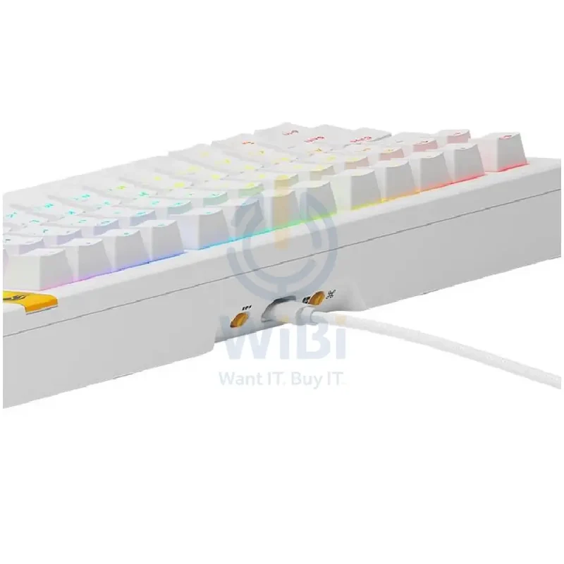 Glorious GMMK 3 HE Wired Mechanical Gaming Keyboard - 75% / Pre-Built / White / Arabic