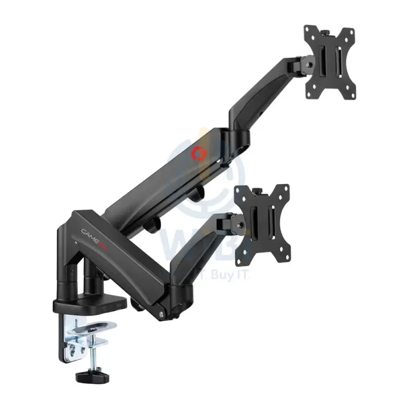 GameOn GO-5350 Dual Monitor Arm for Gaming & Office - Black