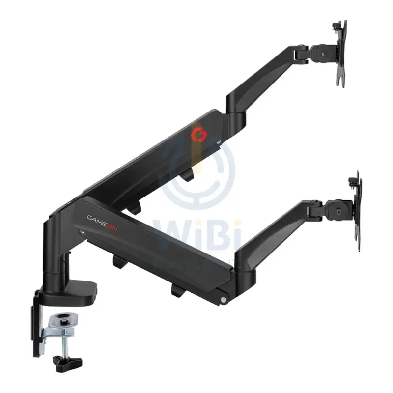 GameOn GO-5350 Dual Monitor Arm for Gaming & Office - Black