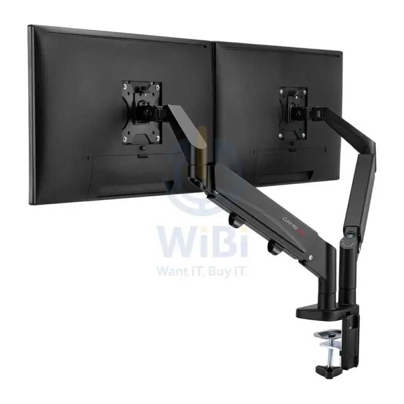 GameOn GO-5350 Dual Monitor Arm for Gaming & Office - Black