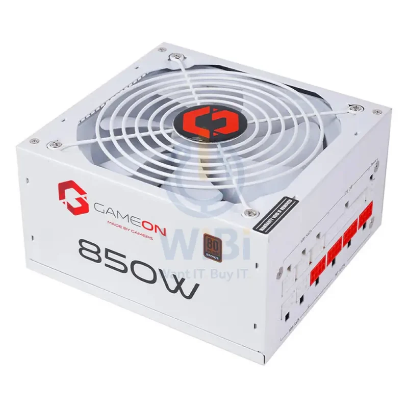 GameOn SPY2 ATX 850W Gaming Power Supply - 50Hz / Bronze 80 Plus - White