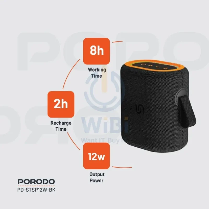 Porodo Soundtec Rave Portable Speaker - Black