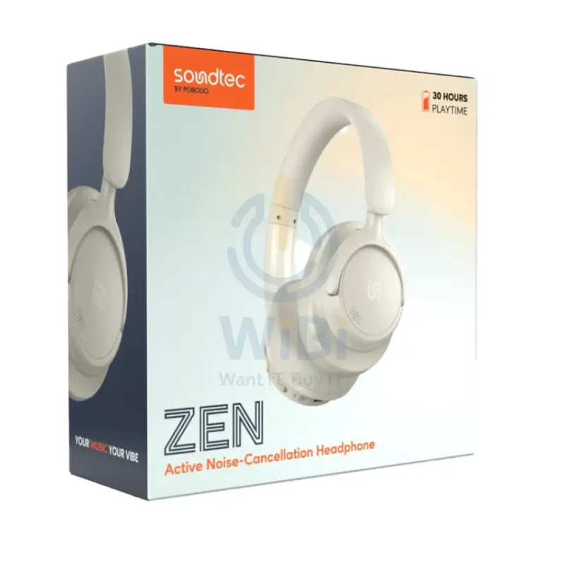Porodo Soundtec Zen ANC Headphone - Wireless / Beige