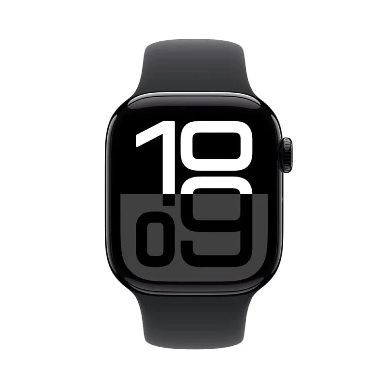 Apple Watch Series 10 with Sport Band - LTPO OLED / 64GB / 42mm / Medium/Large / Bluetooth / Wi-Fi / Cellular / Jet Black