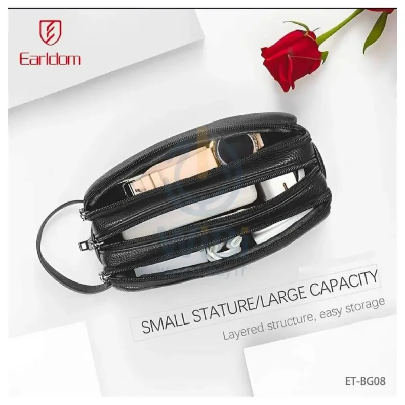 Earldom ET-BG08 Smart Anti-theft Fingerprint Lock Handbag - Black