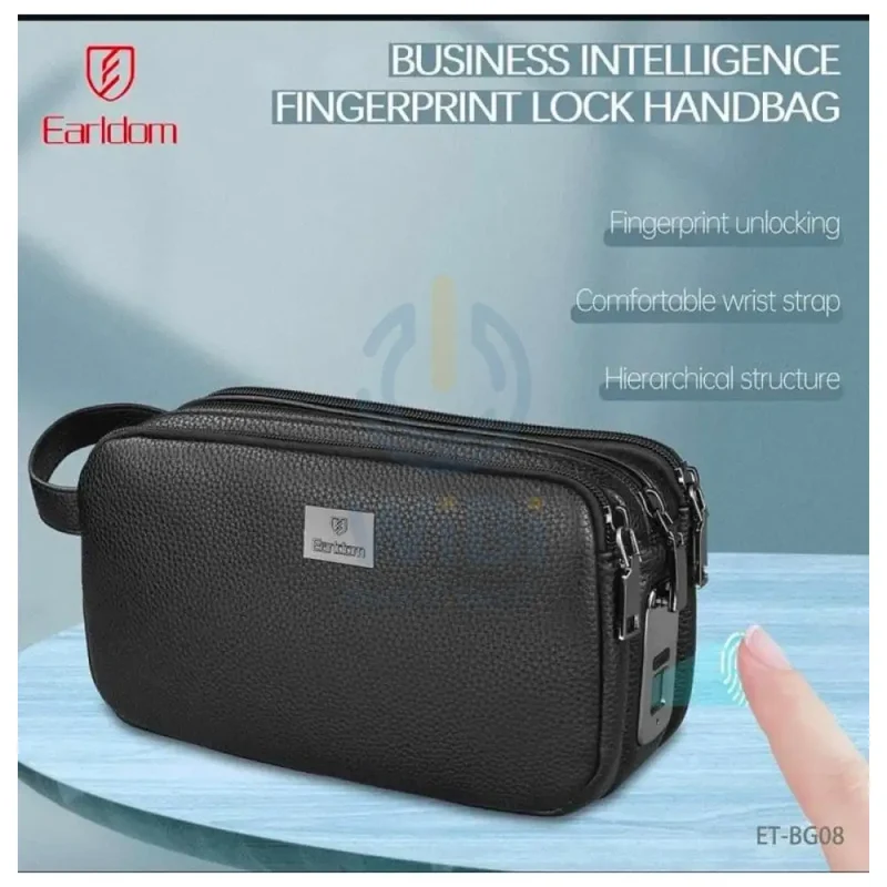Earldom ET-BG08 Smart Anti-theft Fingerprint Lock Handbag - Black