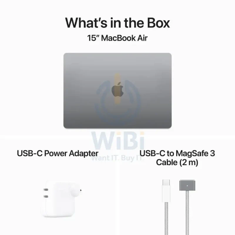 Apple MacBook Air - 15.3" / M3 / 8-Core CPU / 10-Core GPU / 8GB RAM / 256GB SSD / Arb/Eng / Space Grey / 1YW