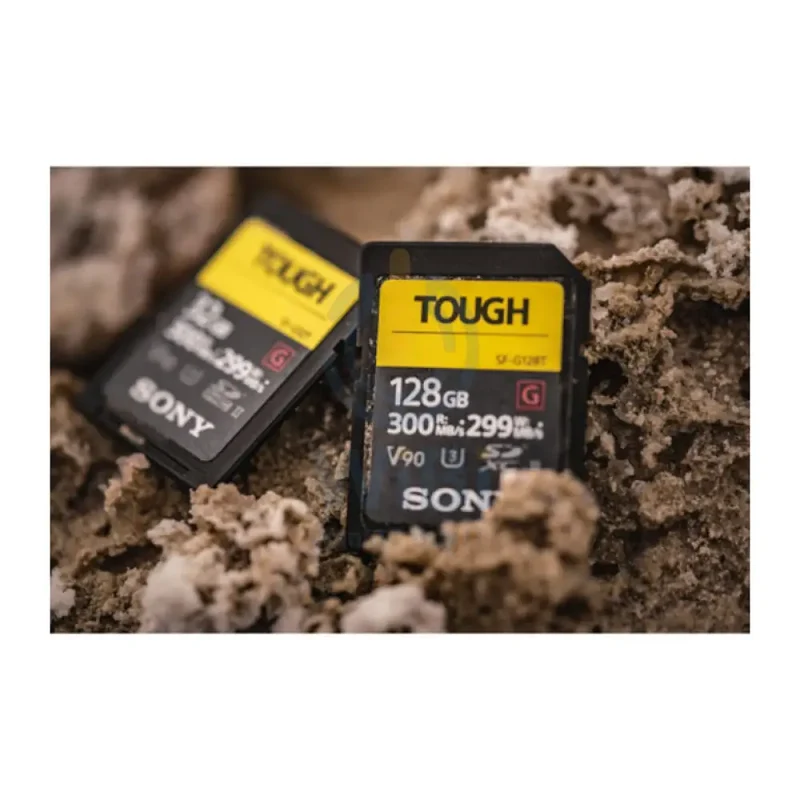 بطاقة ذاكرة سوني SF-G128T/T1 سلسلة TOUGH، سعة 128 جيجابايت، SDXC، UHS-II