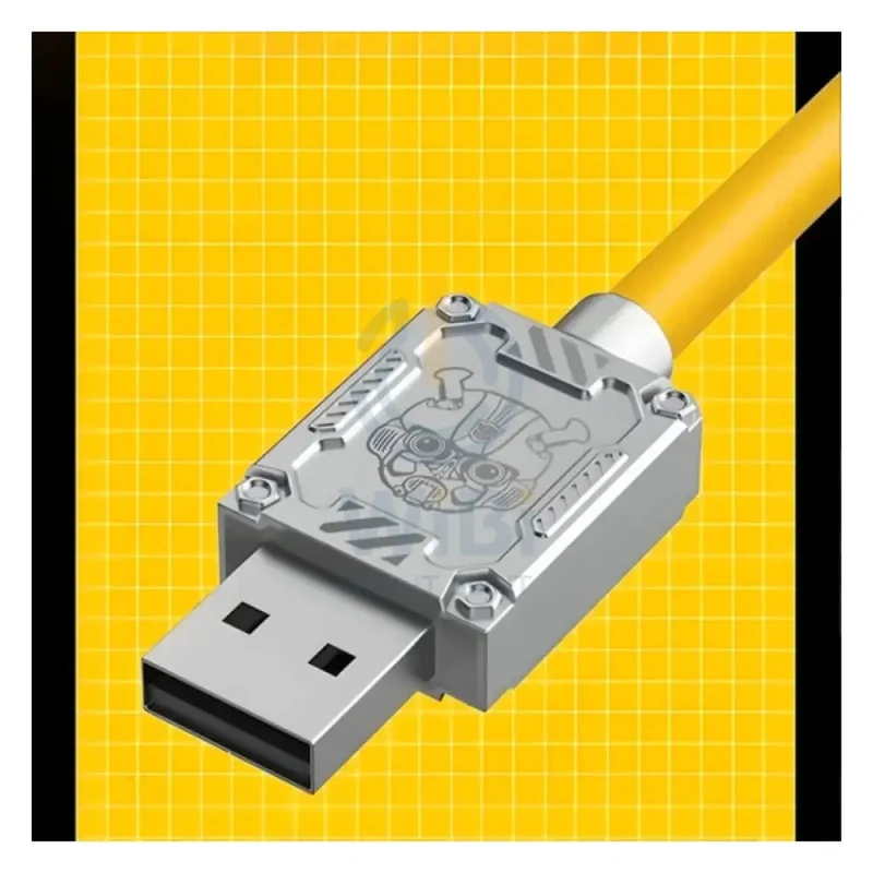 Transformers TF-A03 Bumblebee Three-In-One Fast Charging Data Cable - 1.2 Meter / Yellow