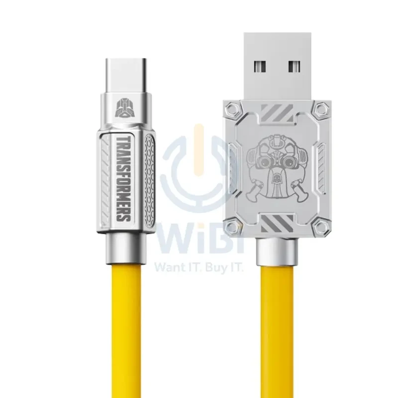 Transformers TF-A01 Bumblebee Type-C Fast Charging Data Cable - Type-C / 1.5 Meter / Yellow
