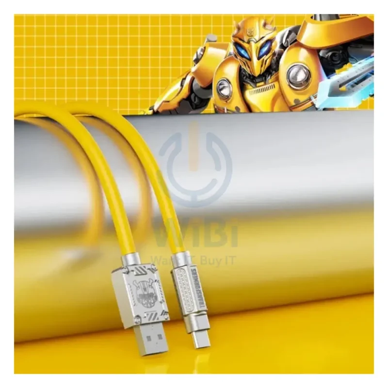 Transformers TF-A01 Bumblebee Type-C Fast Charging Data Cable - Type-C / 1.5 Meter / Yellow