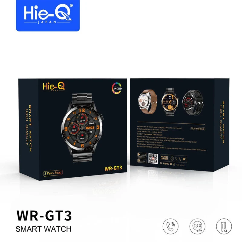 Hie-Q WR - GT3 Smart Watch - Bluetooth