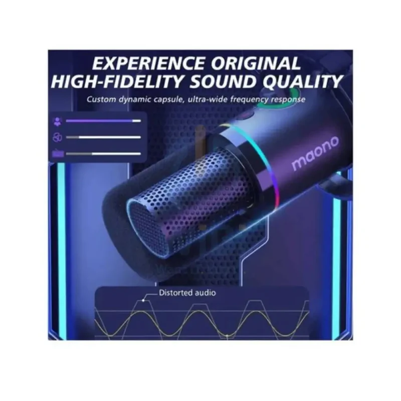 Maonocaster PD200XS USB/XLR Dynamic Microphone Set with Boom Arm - Black