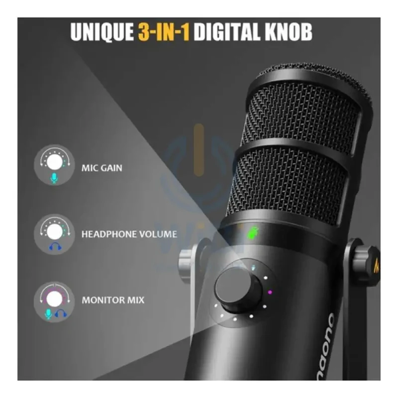 Maonocaster PD400X USB/XLR Dynamic Microphone - Black