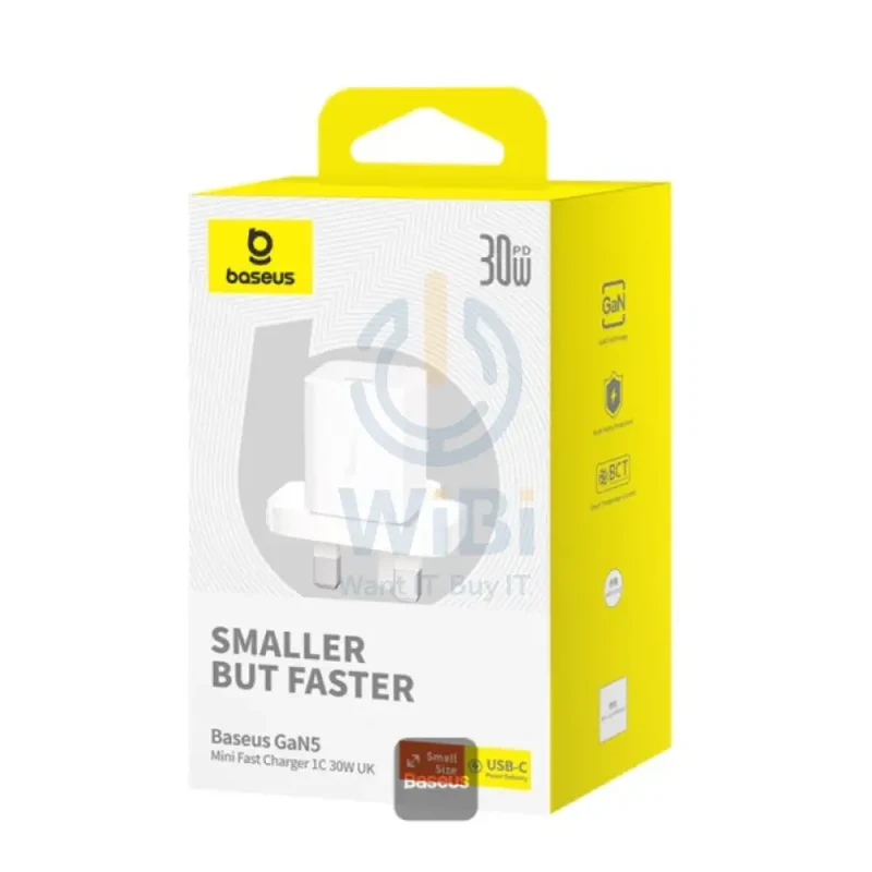 Baseus GaN5 Mini Fast Charger - 30W / Moon White