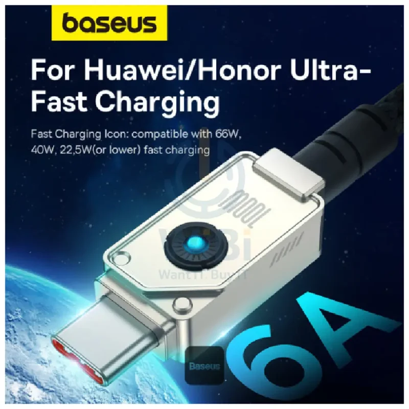 Baseus Unbreakable Series Fast Charging USB to Type-C Cable - 1 Meter / 100W / Stellar White