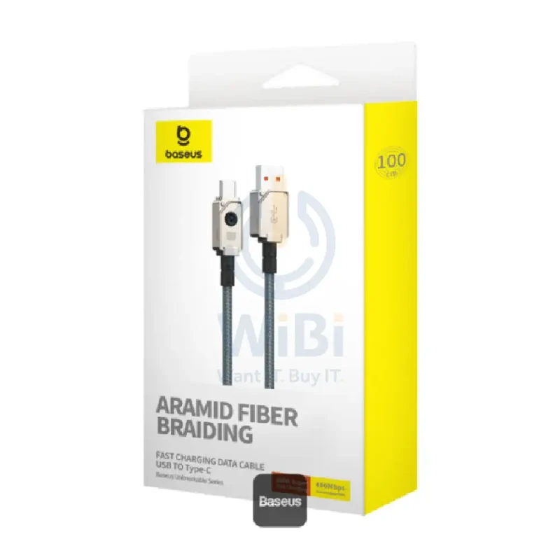 Baseus Unbreakable Series Fast Charging USB to Type-C Cable - 1 Meter / 100W / Stellar White