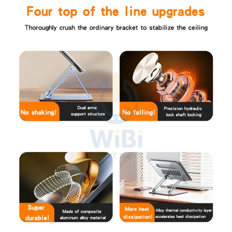 Yesido LP05 Super Strong Dual Arm design Aluminum Alloy Holder - Planes / Holder - Silver