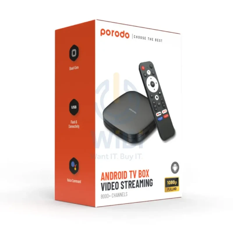 Porodo Android Video Streaming / TV Box - Black