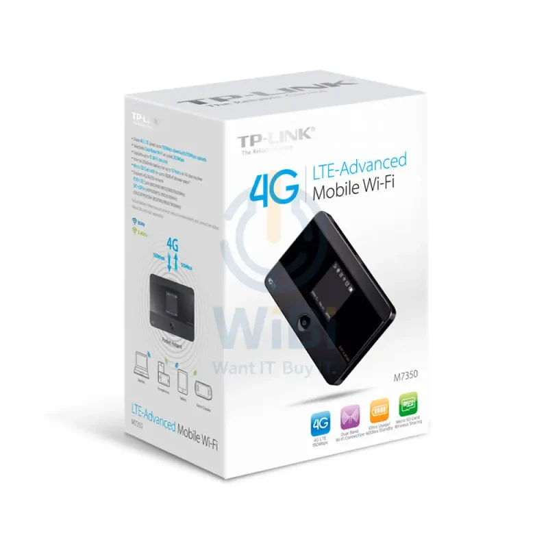 TP-Link (M7350) LTE-Advanced Mobile Wi-Fi - 2550mAh / micro USB / Micro SD
