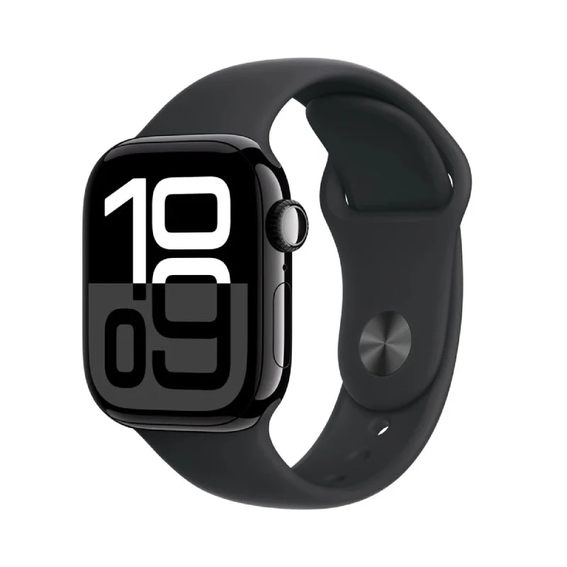 Apple Watch Series 10 with Sport Band - LTPO OLED / 64GB / 42mm / Small/Medium / Bluetooth / Wi-Fi / Jet Black
