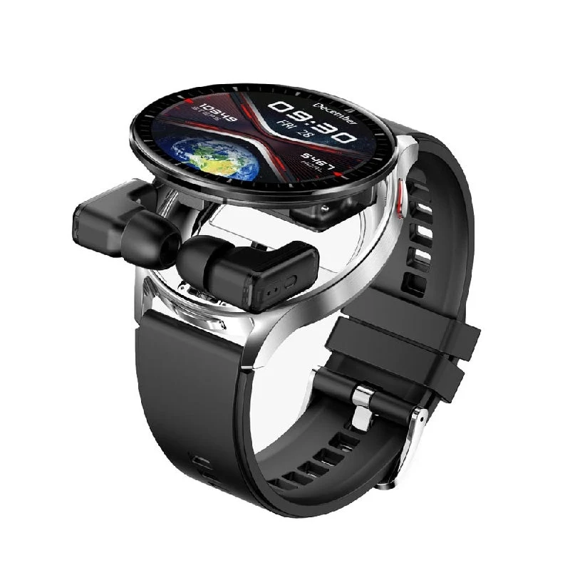 Porodo Pulse Smartwatch With Earbuds - 300mAh / Silver