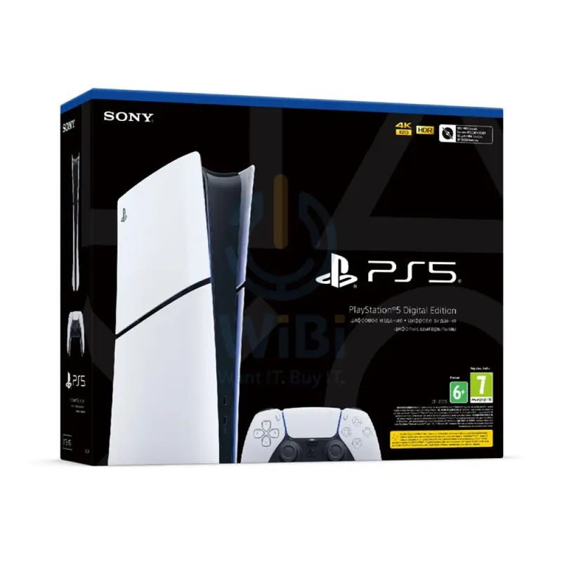 SONY PS5 Digital Edition Gaming Console - 120 Hz / 4K / Bluetooth / Ethernet / USB / Type-C - White