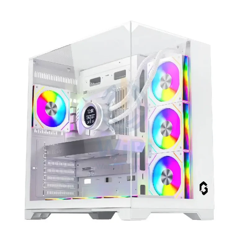 GAMEON VaIkyriei Series 3 Side Glass Mid Tower Gaming Case - White