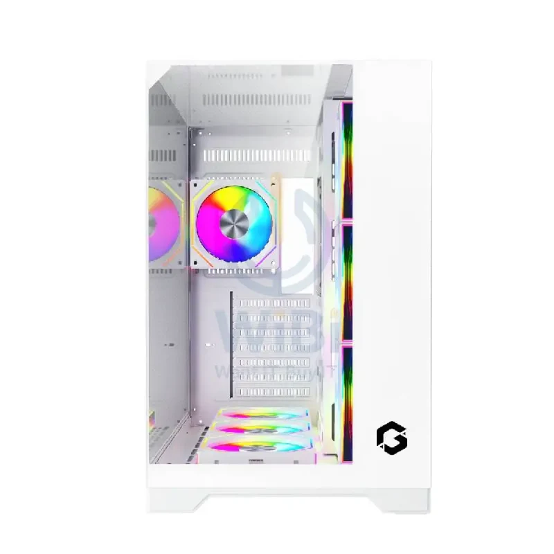 GAMEON VaIkyriei Series 3 Side Glass Mid Tower Gaming Case - White