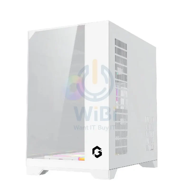GAMEON VaIkyriei Series 3 Side Glass Mid Tower Gaming Case - White
