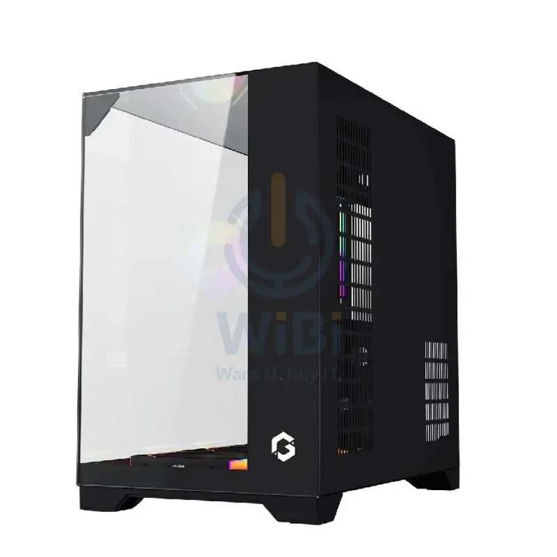 GAMEON VaIkyriei Series 3 Side Glass Mid Tower Gaming Case - Black