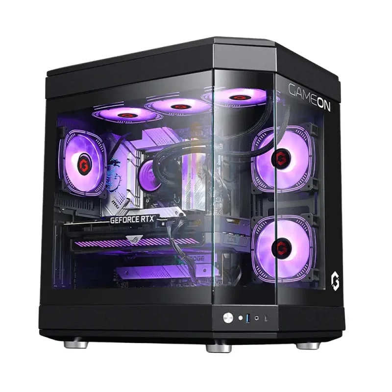 GameOn Valkyrie Series 3 Fans Mid Tower Gaming Case - Black